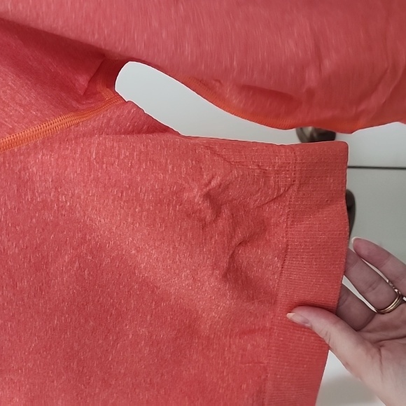 NWT Gymshark Womens Cropped Compression Longsleeve - Orange - Picture 5 of 12